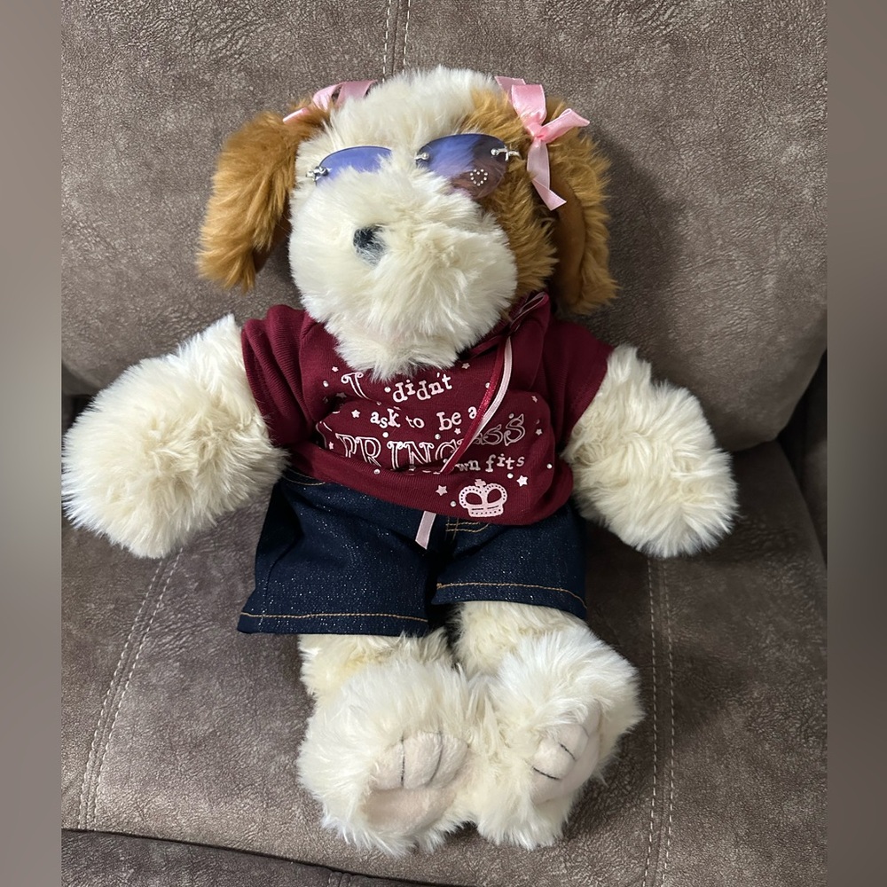 Build a bear dog with clothes and glasses